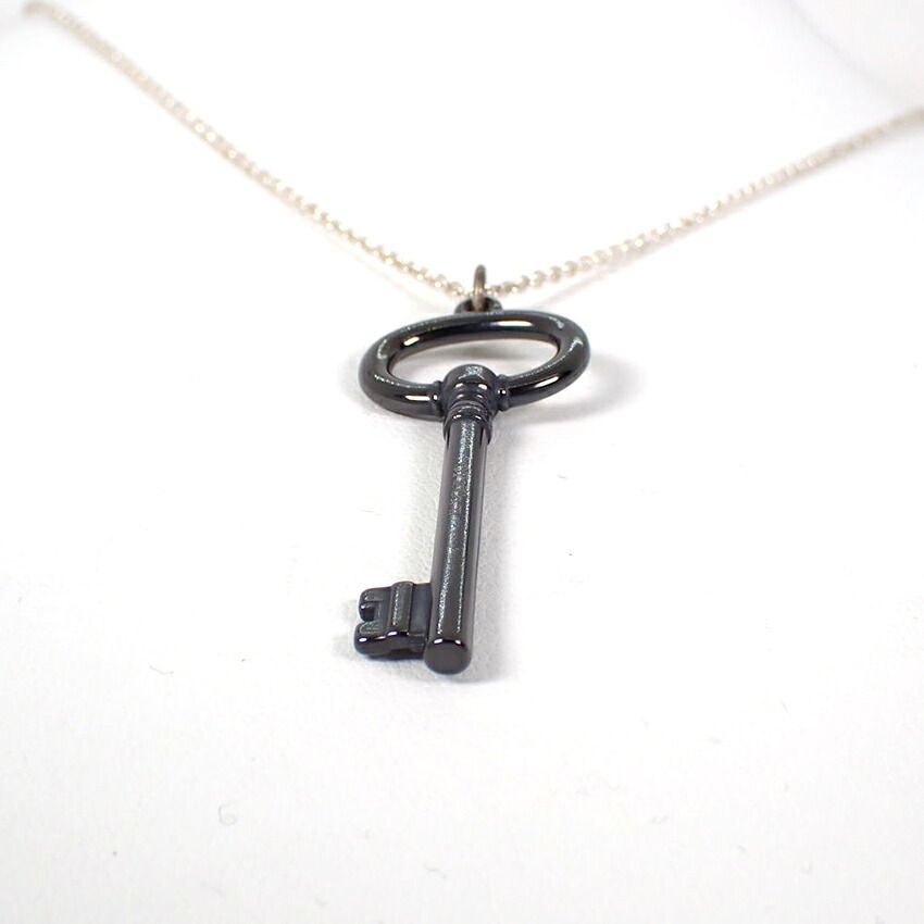 Tiffany & Co 925 Titanium Key Pendant Necklace — view 4