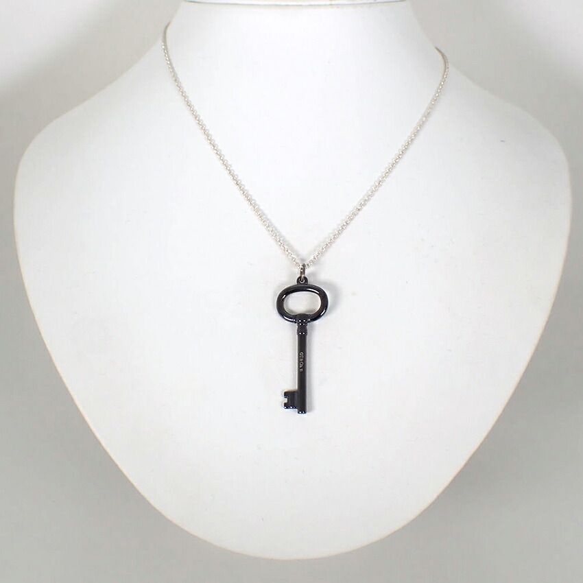 Tiffany & Co 925 Titanium Key Pendant Necklace — view 2