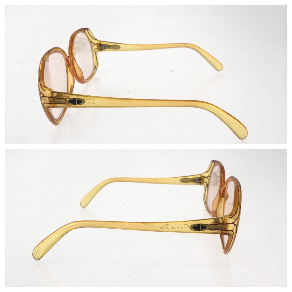 Dior Vintage Optil 52 14 Orange Acetate Sunglasses Frame Eyewear — view 4