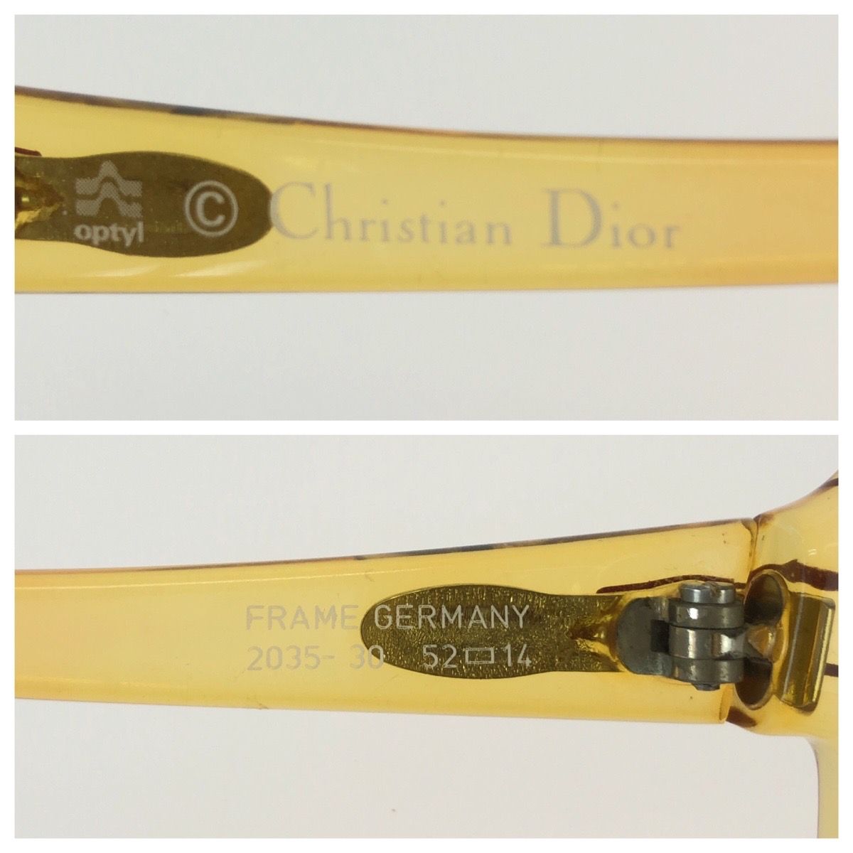 Dior Vintage Optil 52 14 Orange Acetate Sunglasses Frame Eyewear — view 7