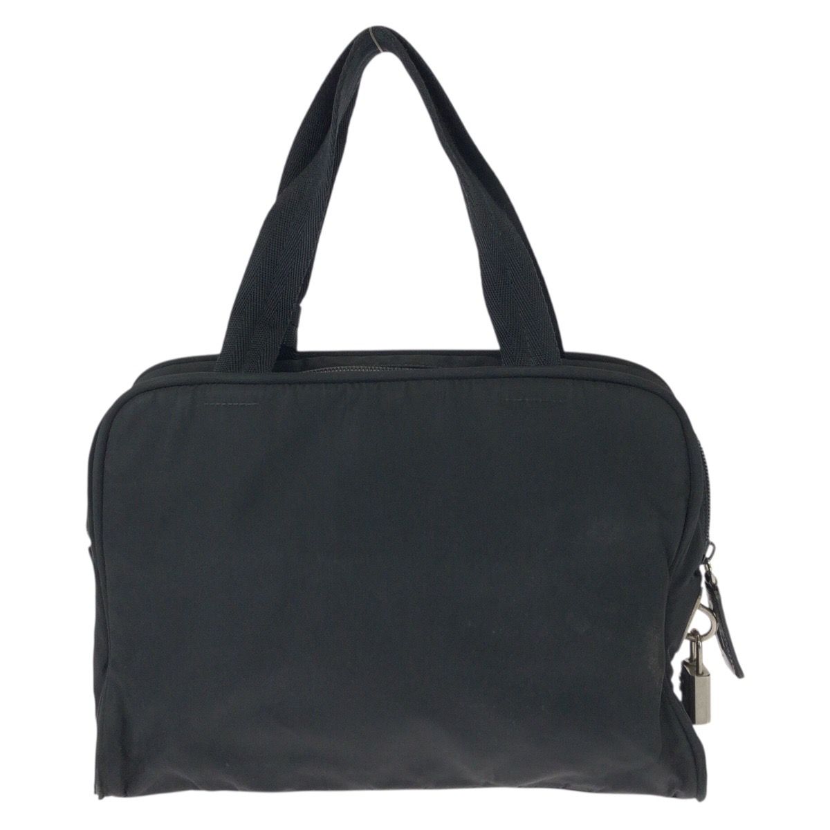 Prada Tessuto Black Silver Nylon Handbag — view 2