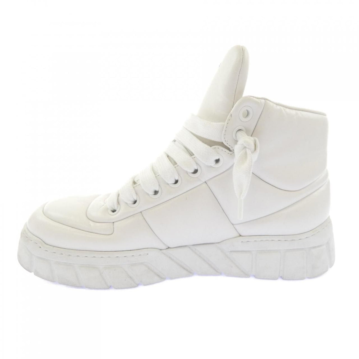 Prada Padded Nappa Leather High Top Triangle Logo Sneakers — view 2