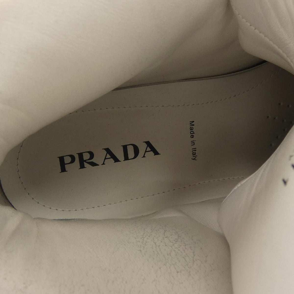 Prada Padded Nappa Leather High Top Triangle Logo Sneakers — view 6