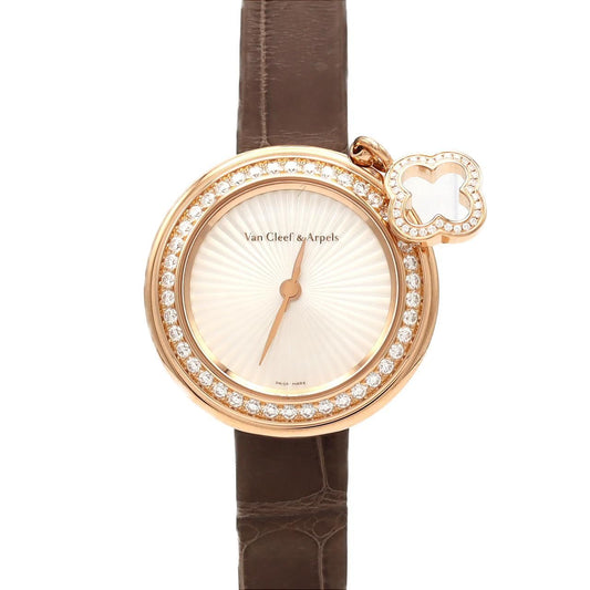 Van Cleef & Arpels Charm Clover RG D PG RG Quartz Watch