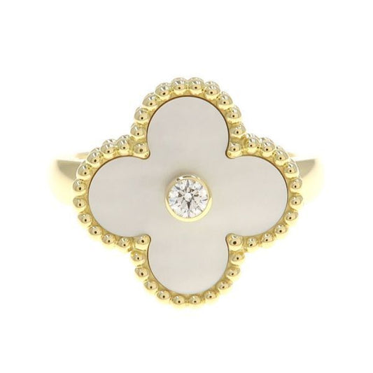 Van Cleef & Arpels Vintage Alhambra Ring Mother of Pearl