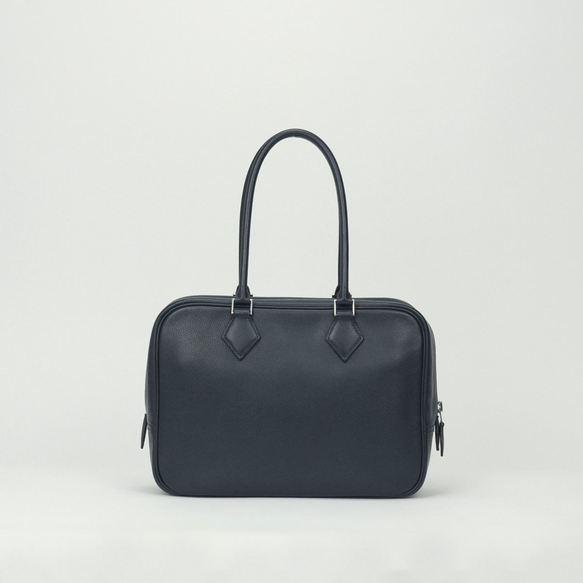 Hermes Plume 28 Tote Evercolor Blue Indigo Navy Silver Handbag Business — view 3