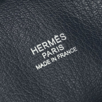 Hermes Plume 28 Tote Evercolor Blue Indigo Navy Silver Handbag Business — view 7