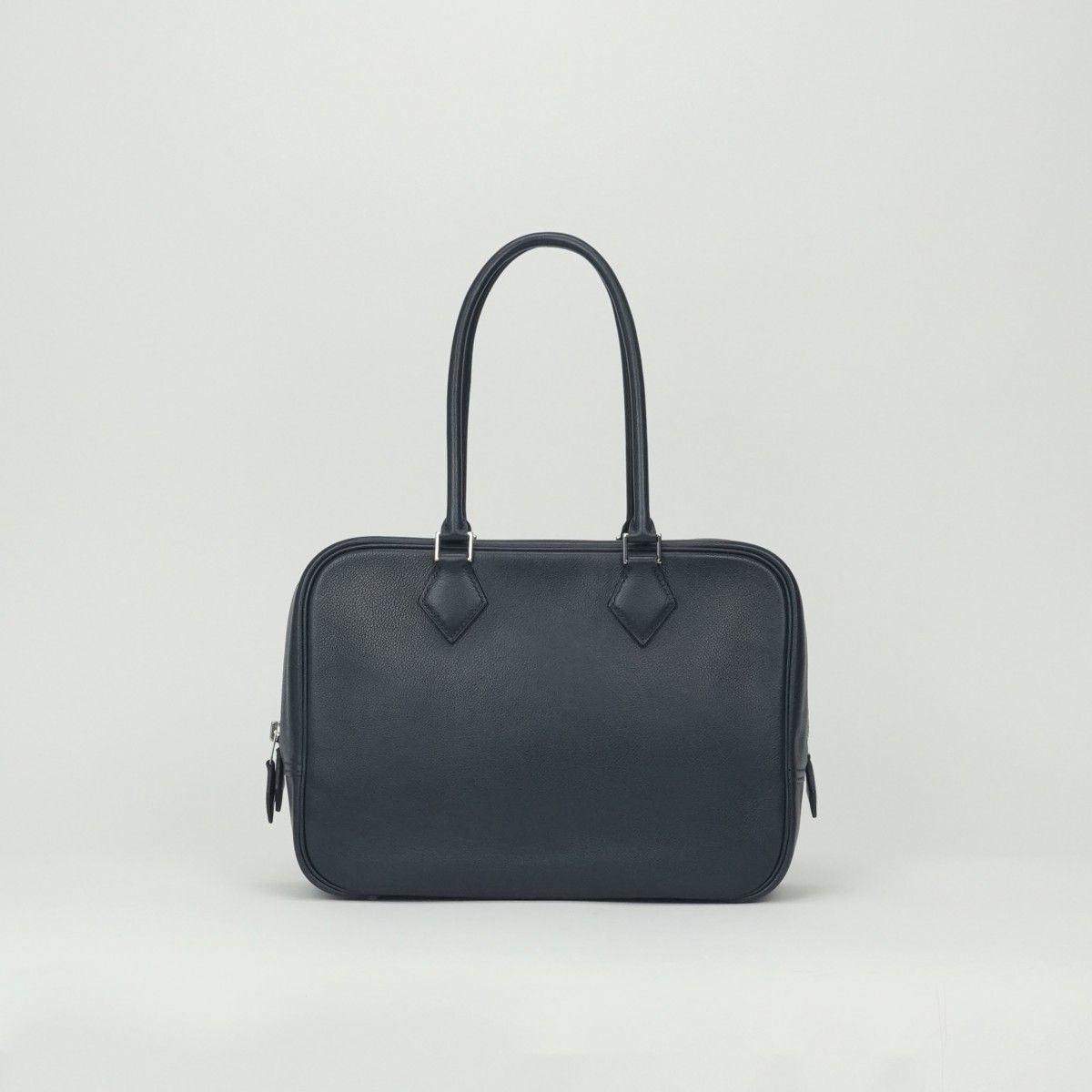 Hermes Plume 28 Tote Evercolor Blue Indigo Navy Silver Handbag Business