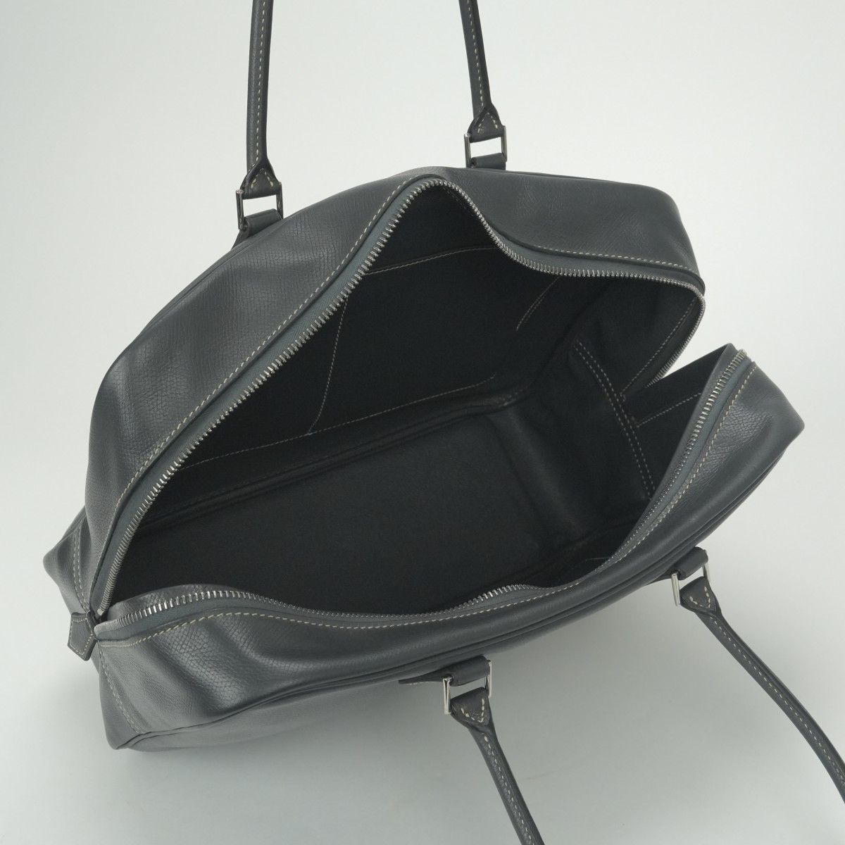 Hermes Plume 32 Tote Lycee Graphite Gray Silver Handbag — view 8