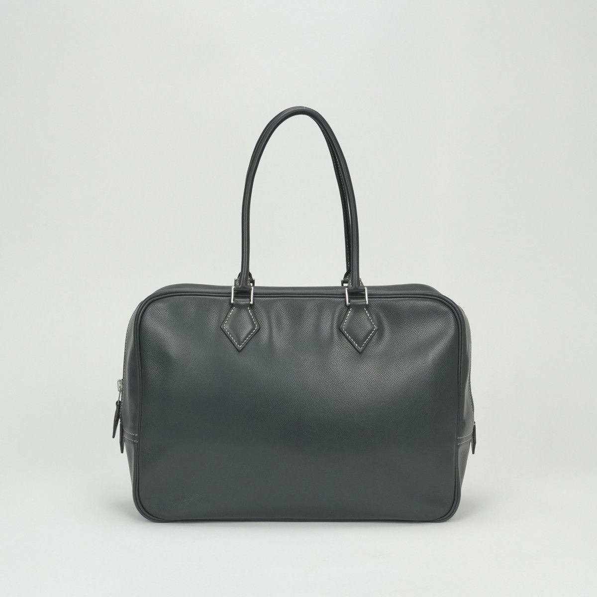 Hermes Plume 32 Tote Lycee Graphite Gray Silver Handbag