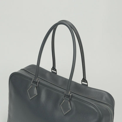 Hermes Plume 32 Tote Lycee Graphite Gray Silver Handbag — view 4