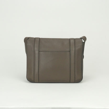 Hermes Steve Shoulder Bag Taurillon Clemence Taupe Gray Silver Messengerbag — view 3