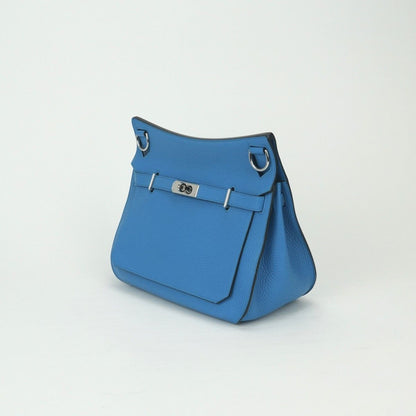 Hermes Jypsiere 28 Shoulder Bag Taurillon Clemence Blue Zanzibar Bluezanzibar — view 2