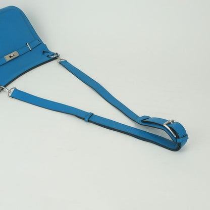 Hermes Jypsiere 28 Shoulder Bag Taurillon Clemence Blue Zanzibar Bluezanzibar — view 4