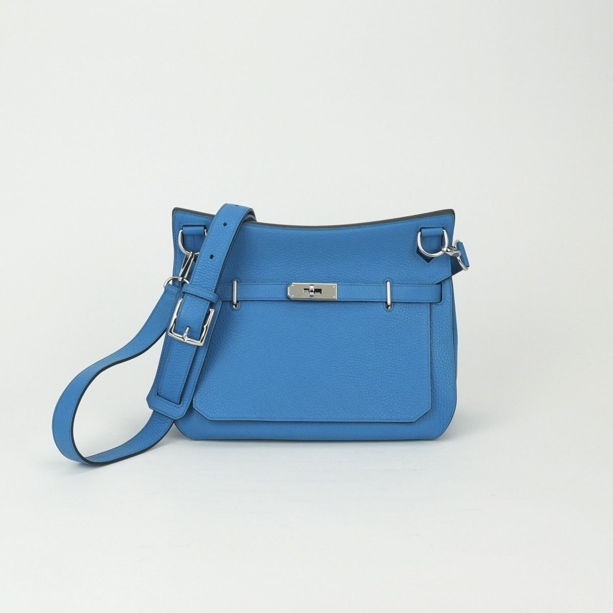 Hermes Jypsiere 28 Shoulder Bag Taurillon Clemence Blue Zanzibar Bluezanzibar