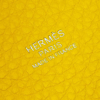 Hermes Picotin Lock PM Tote Taurillon Clemence Lime Yellow Silver — view 8
