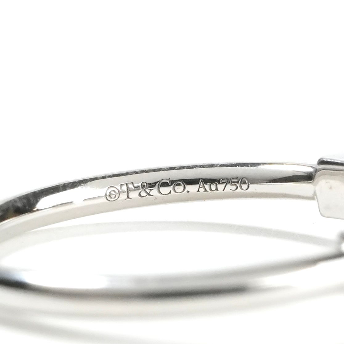 Tiffany & Co Diamond Wire Ring White Gold T Silver — view 4