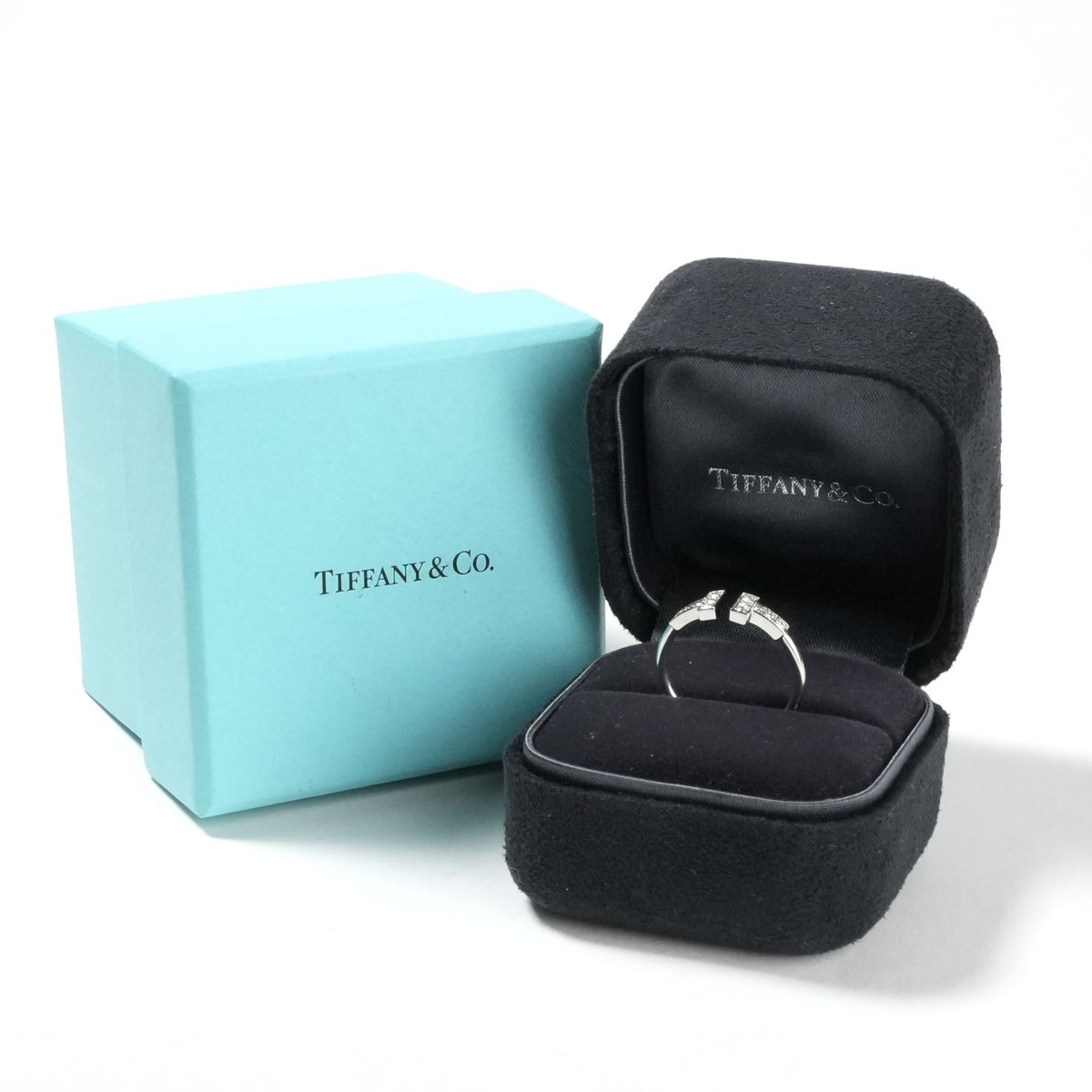 Tiffany & Co Diamond Wire Ring White Gold T Silver — view 5