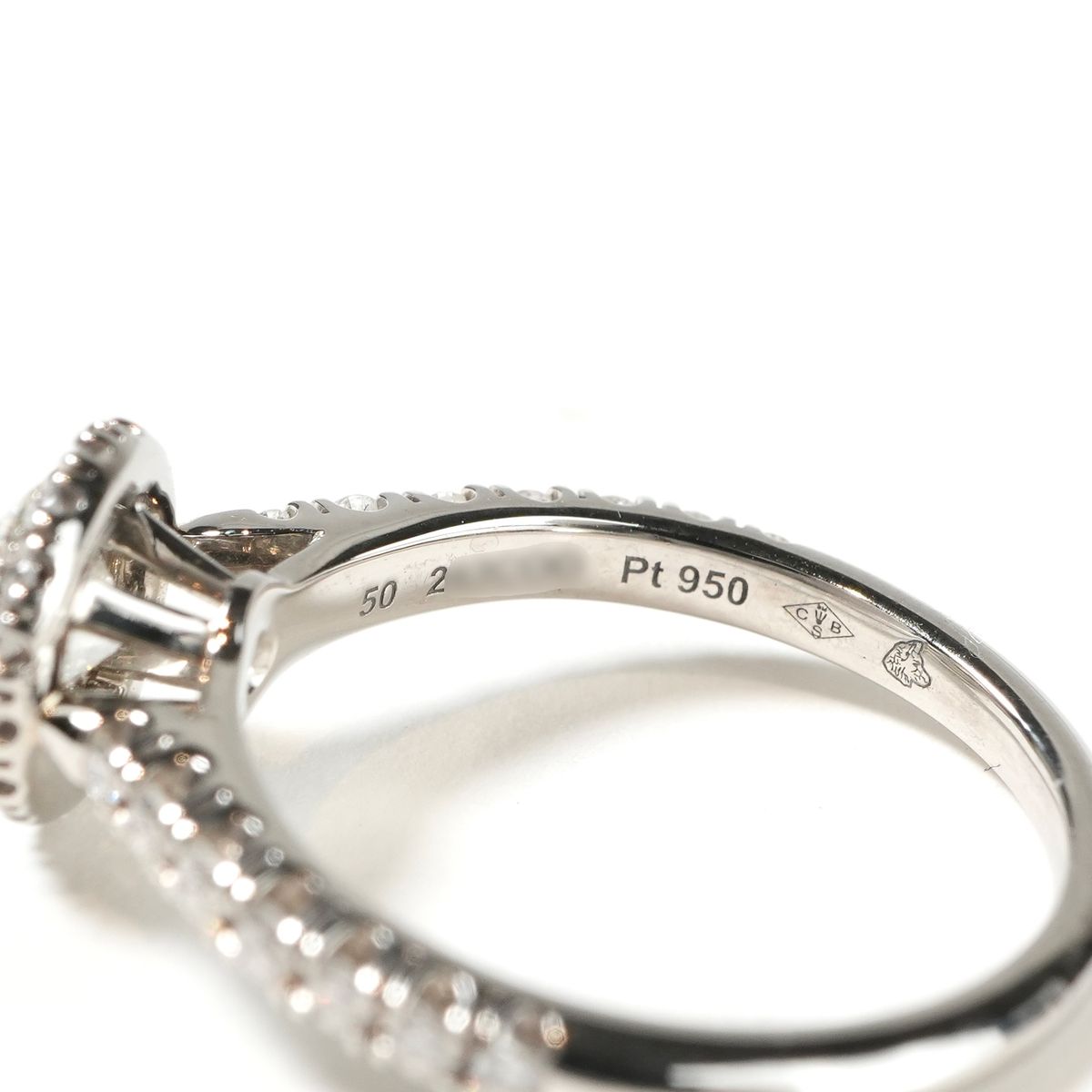 Cartier Destinee Solitaire Halo Encircle Ring Silver — view 5