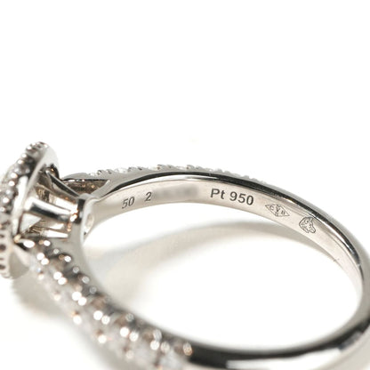 Cartier Destinee Solitaire Halo Encircle Ring Silver — view 5