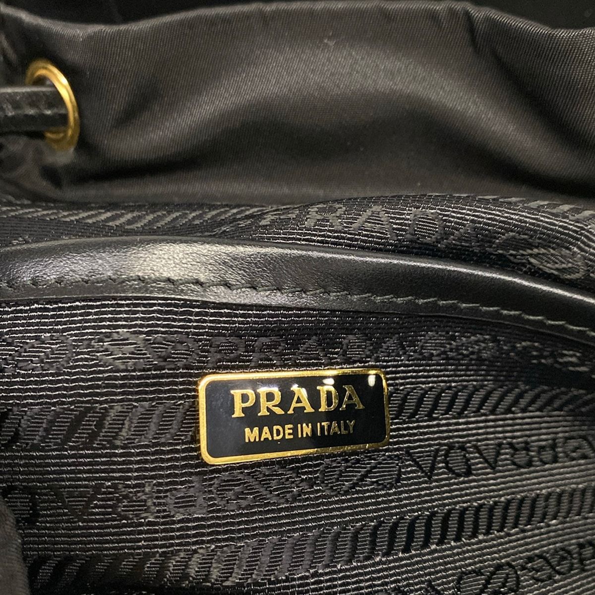 Prada Backpack Black Re-Nylon Leather — view 8