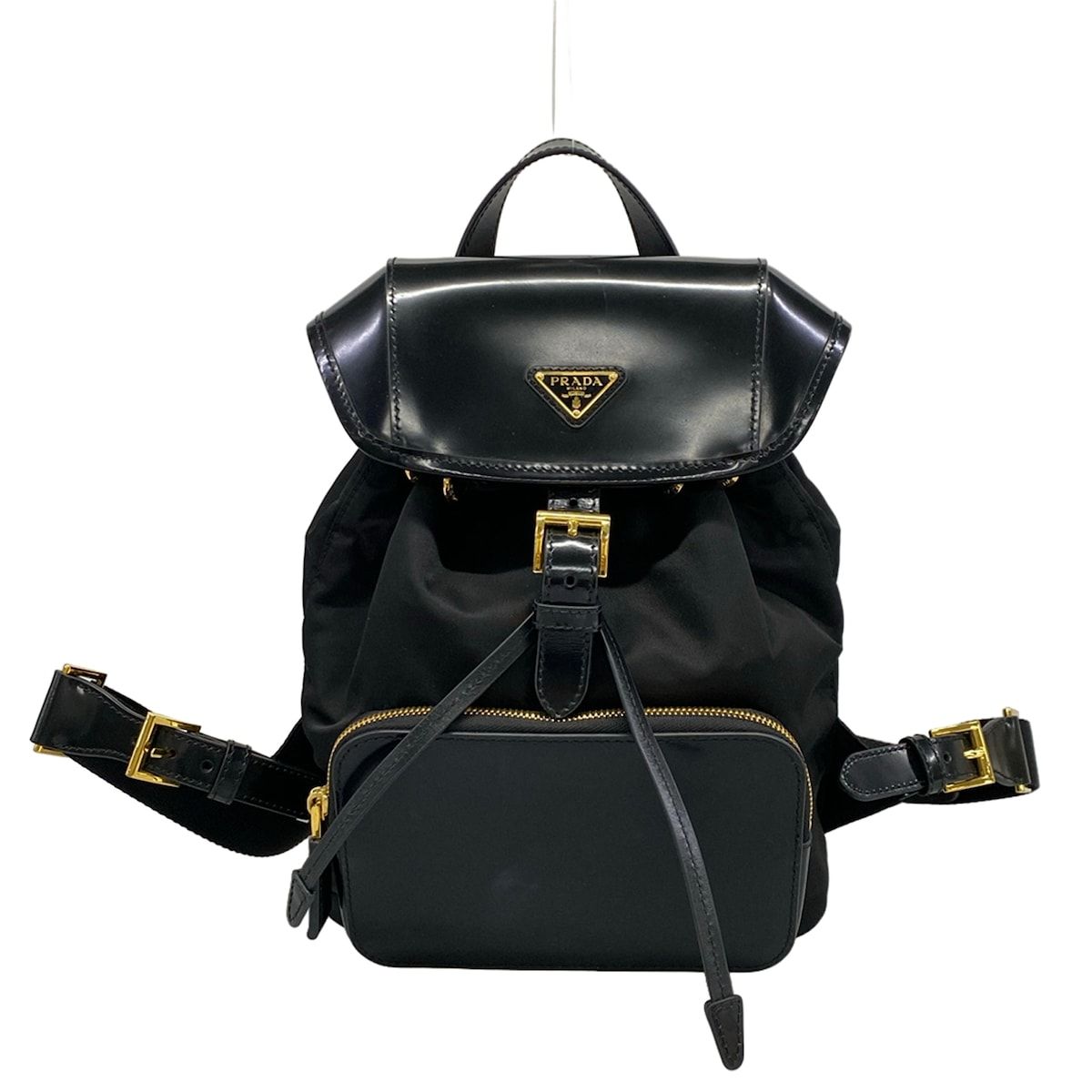 Prada Backpack Black Re-Nylon Leather