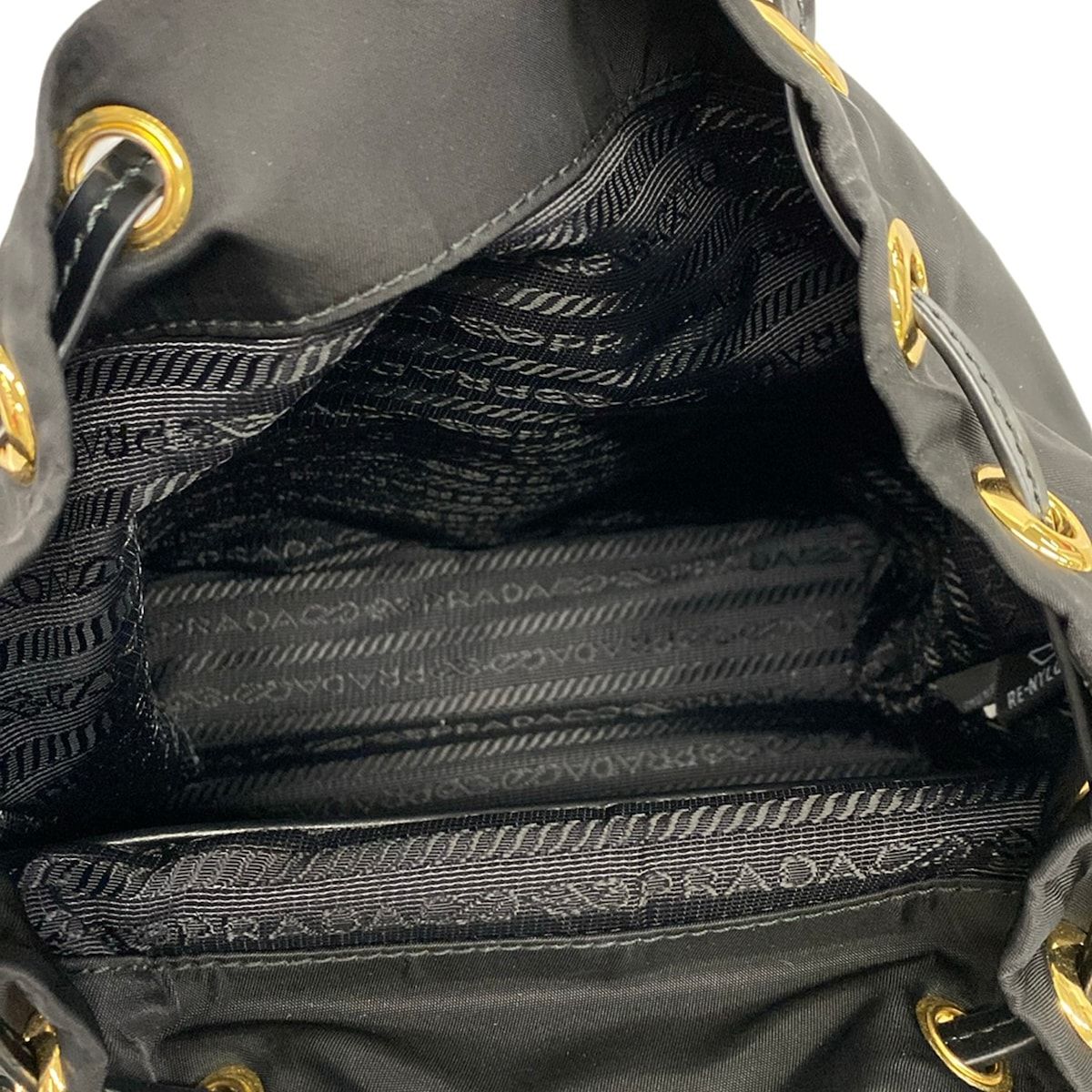 Prada Backpack Black Re-Nylon Leather — view 7