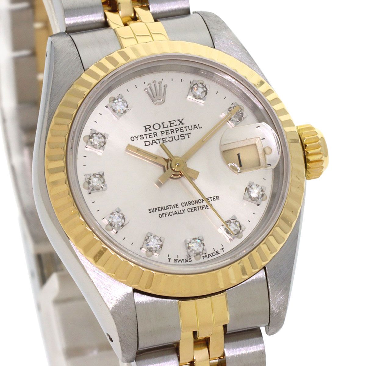 Rolex Datejust Diamond Watch SS Yellow Gold — view 4