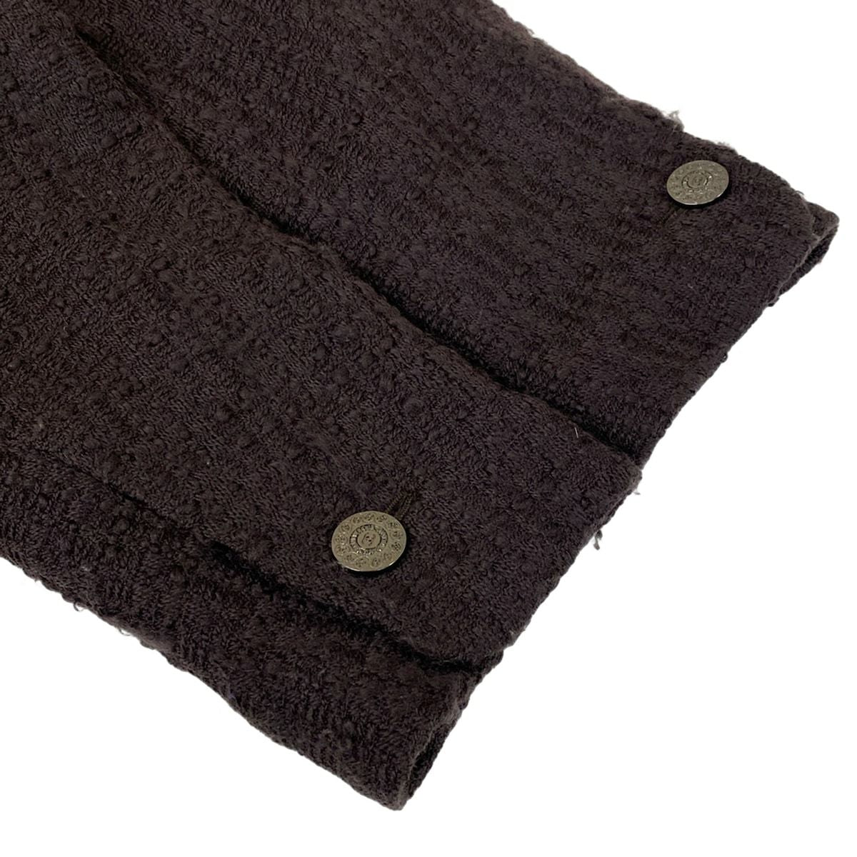 Chanel Coat S Dark Brown Long Sleeve — view 5