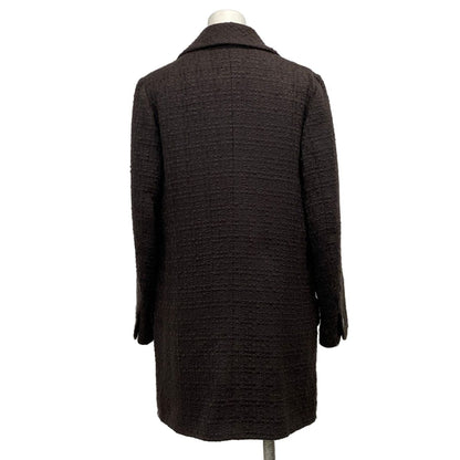 Chanel Coat S Dark Brown Long Sleeve — view 2