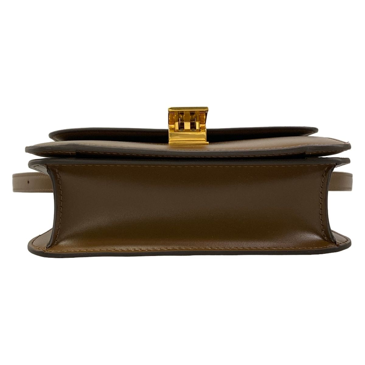 Celine Shoulder Bag Teen Classic Dark Brown Leather — view 5