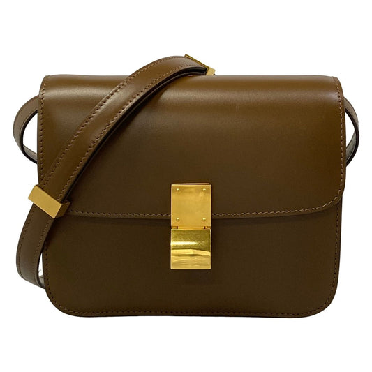 Celine Shoulder Bag Teen Classic Dark Brown Leather
