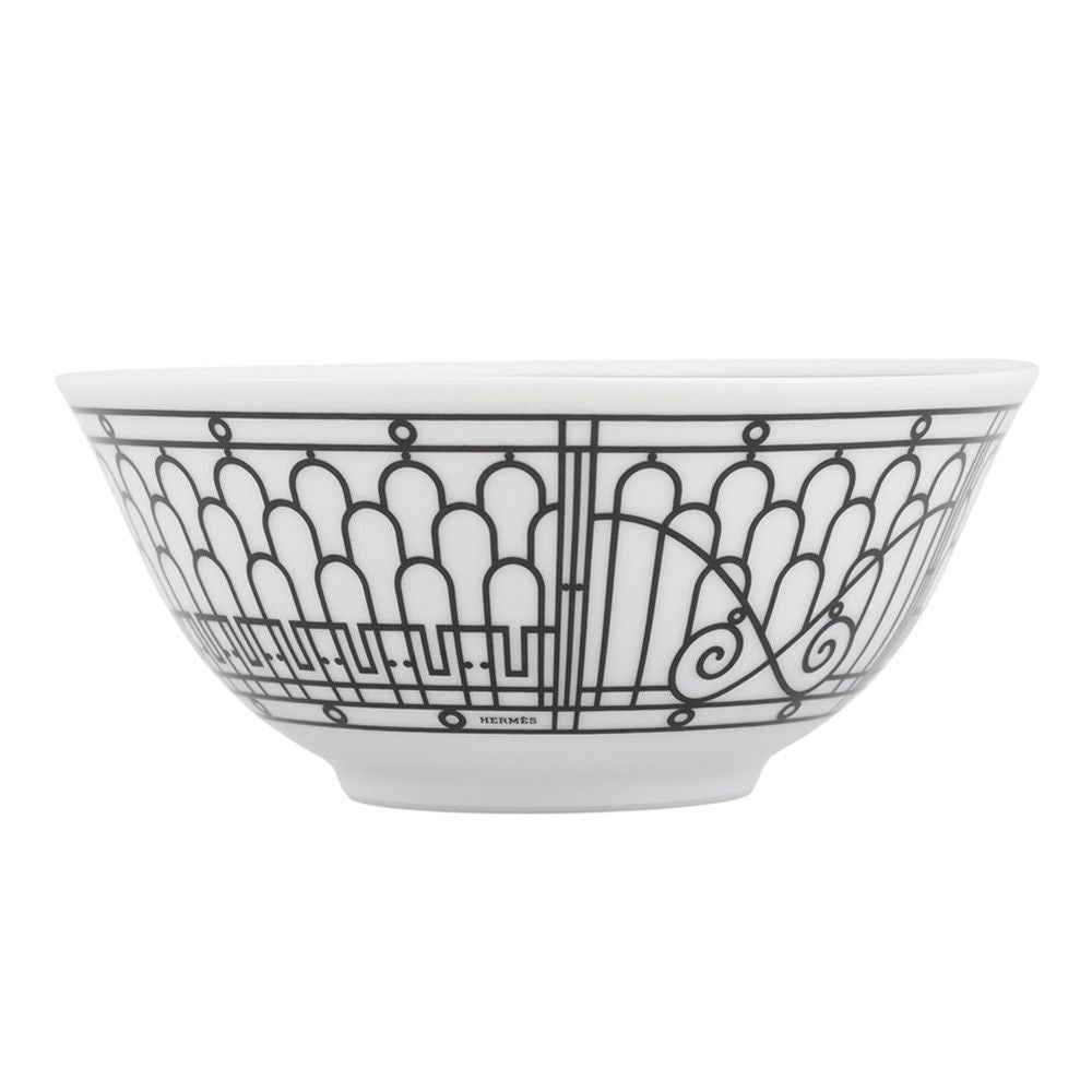 Hermes Bowl 2 Ceramic White Black — view 2