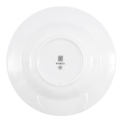Hermes Soup Plate H Deco Set Ceramic Tableware White Black — view 4