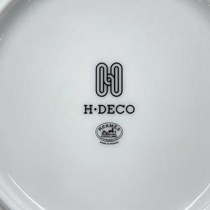 Hermes Soup Plate H Deco Set Ceramic Tableware White Black — view 8
