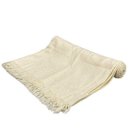 Hermes Shawl Ivory New Libris Cashmere Silk Scarf