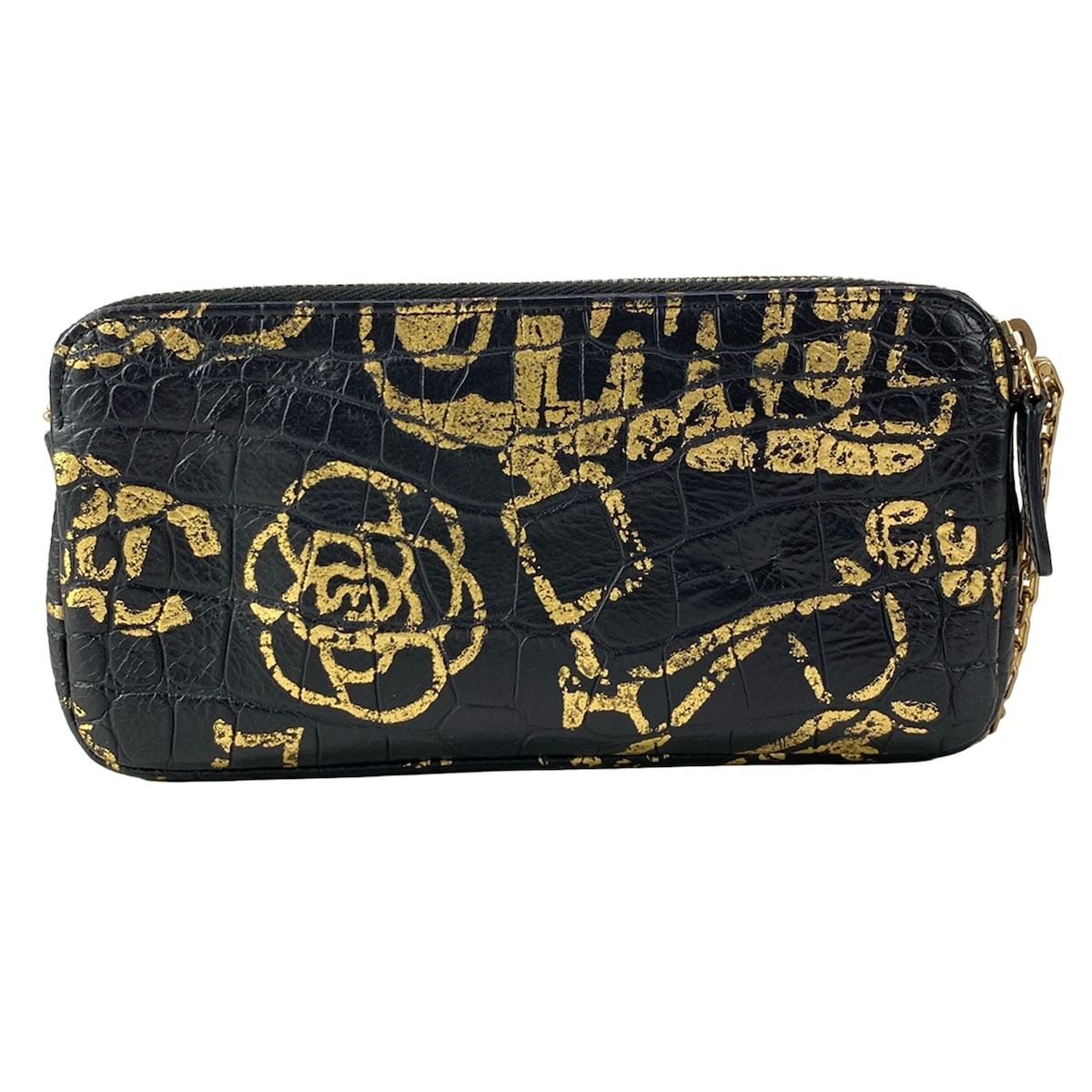 Chanel Wallet 2.55 Black Gold Chain Mademoiselle Vintage Double Zipper Shoulder — view 2