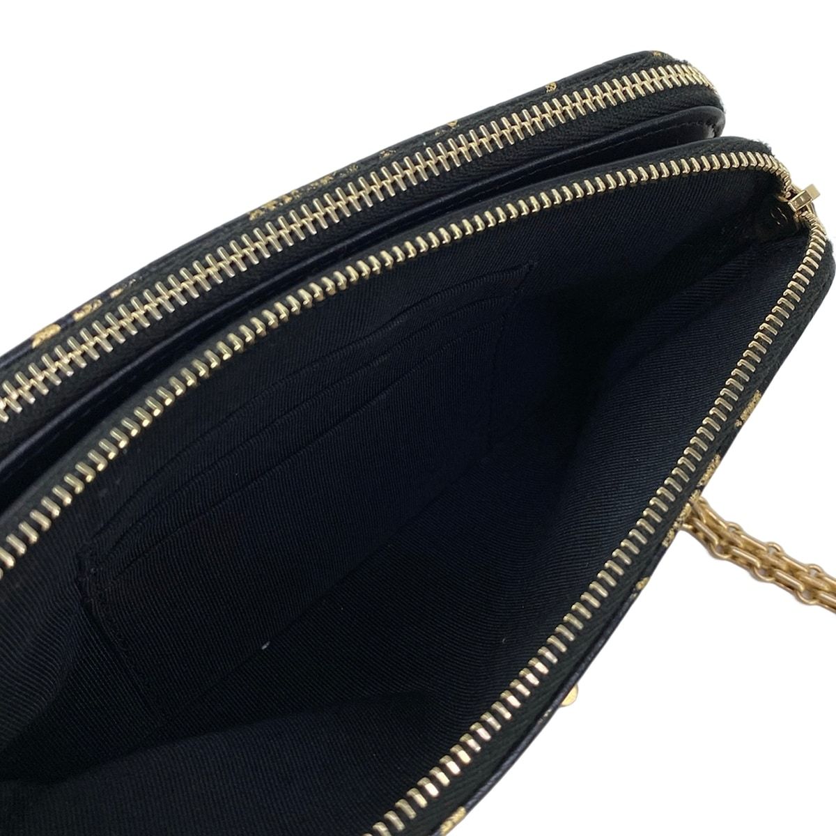 Chanel Wallet 2.55 Black Gold Chain Mademoiselle Vintage Double Zipper Shoulder — view 5