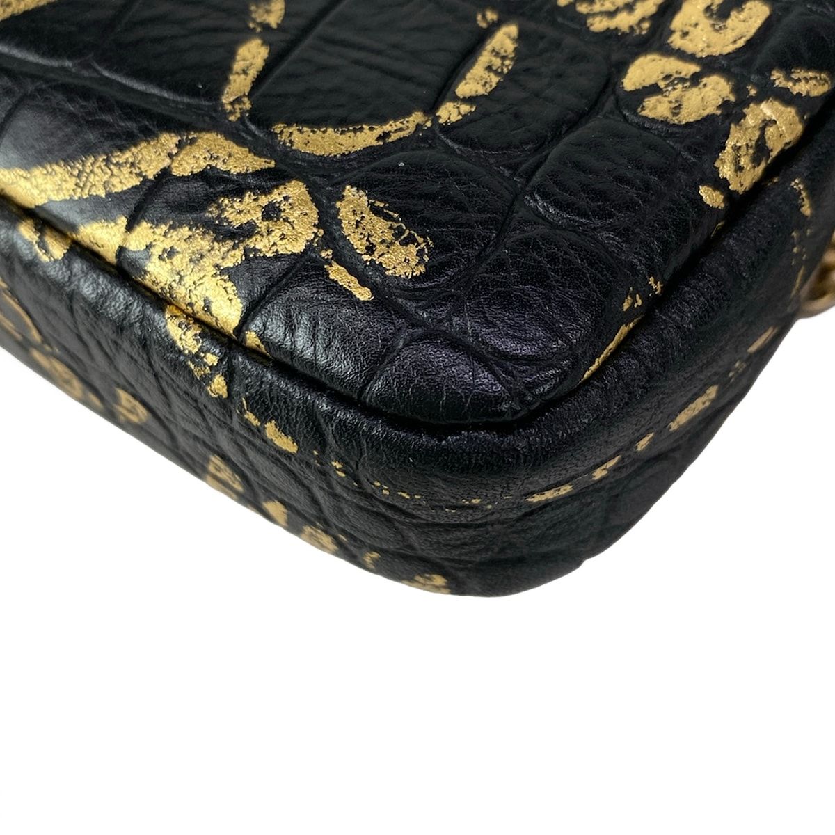 Chanel Wallet 2.55 Black Gold Chain Mademoiselle Vintage Double Zipper Shoulder — view 7