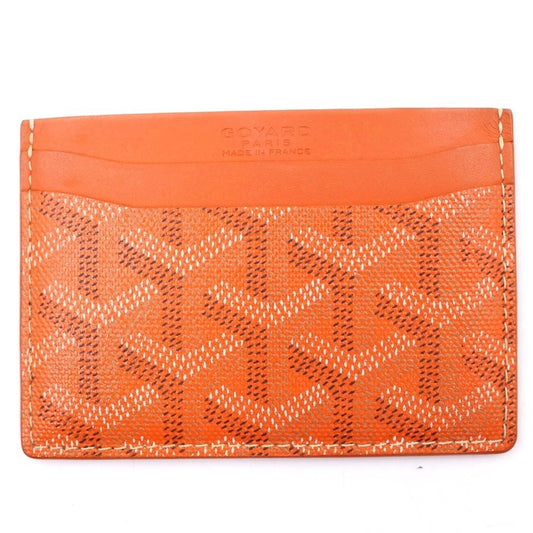 Goyard Saint Sulpice Card Case Business Leather Orange