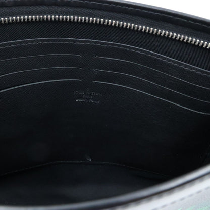 Louis Vuitton Damier Graphite Pi Creasing le Pochette Voyage MM Clutch Black — view 8