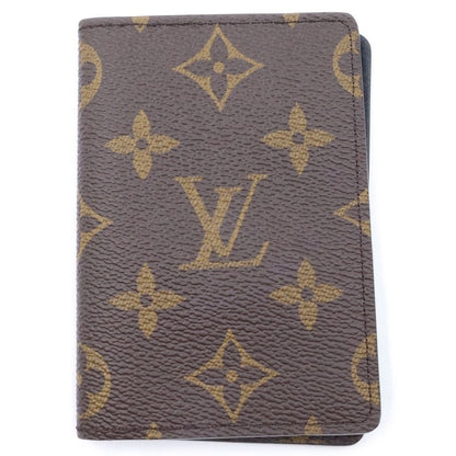 Louis Vuitton Monogram Pocket Organizer Card Case Business Leather Brown
