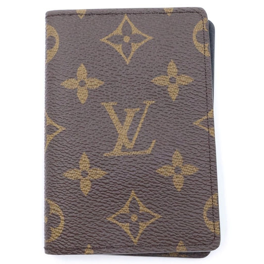 Louis Vuitton Monogram Pocket Organizer Card Case Business Leather Brown