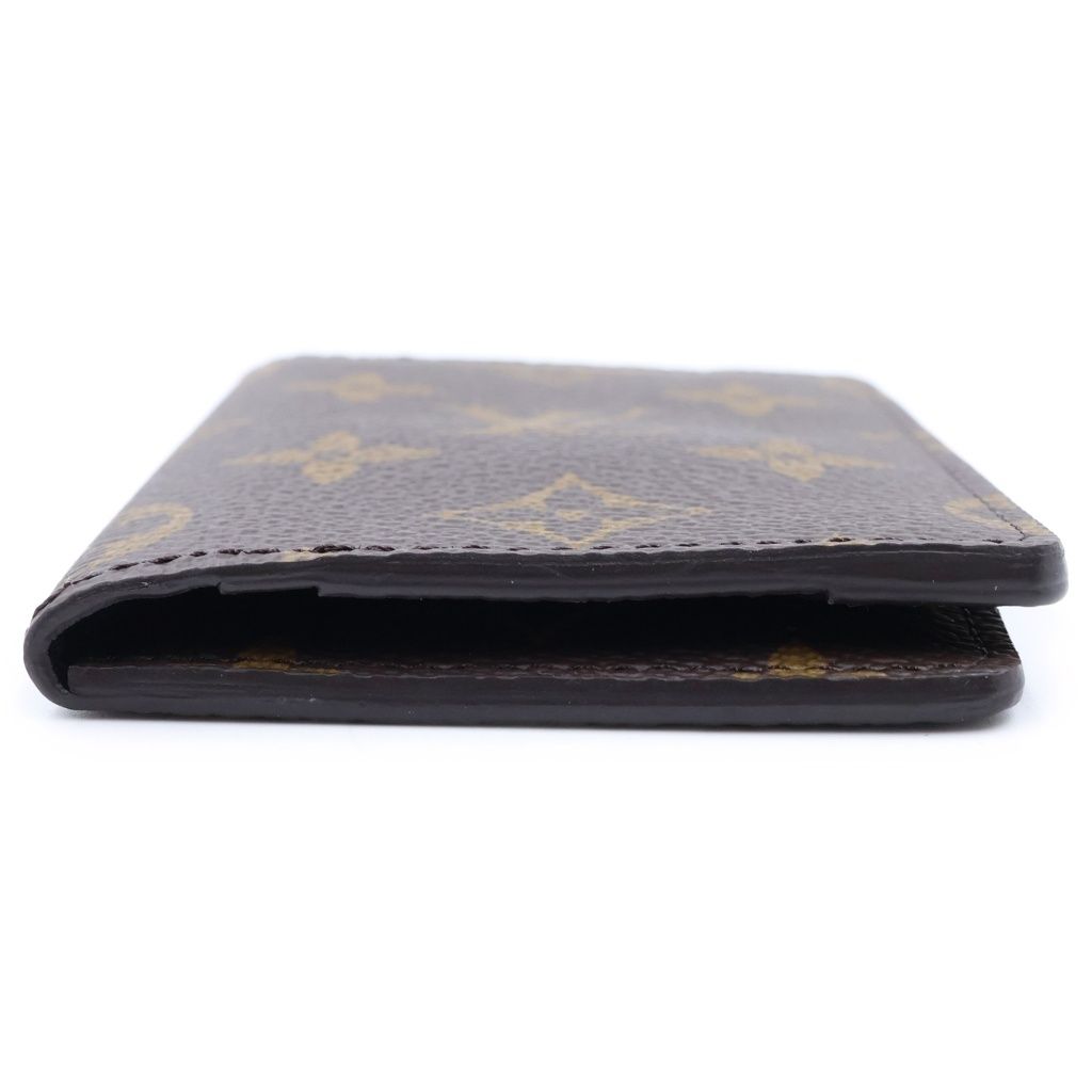Louis Vuitton Monogram Pocket Organizer Card Case Business Leather Brown — view 3