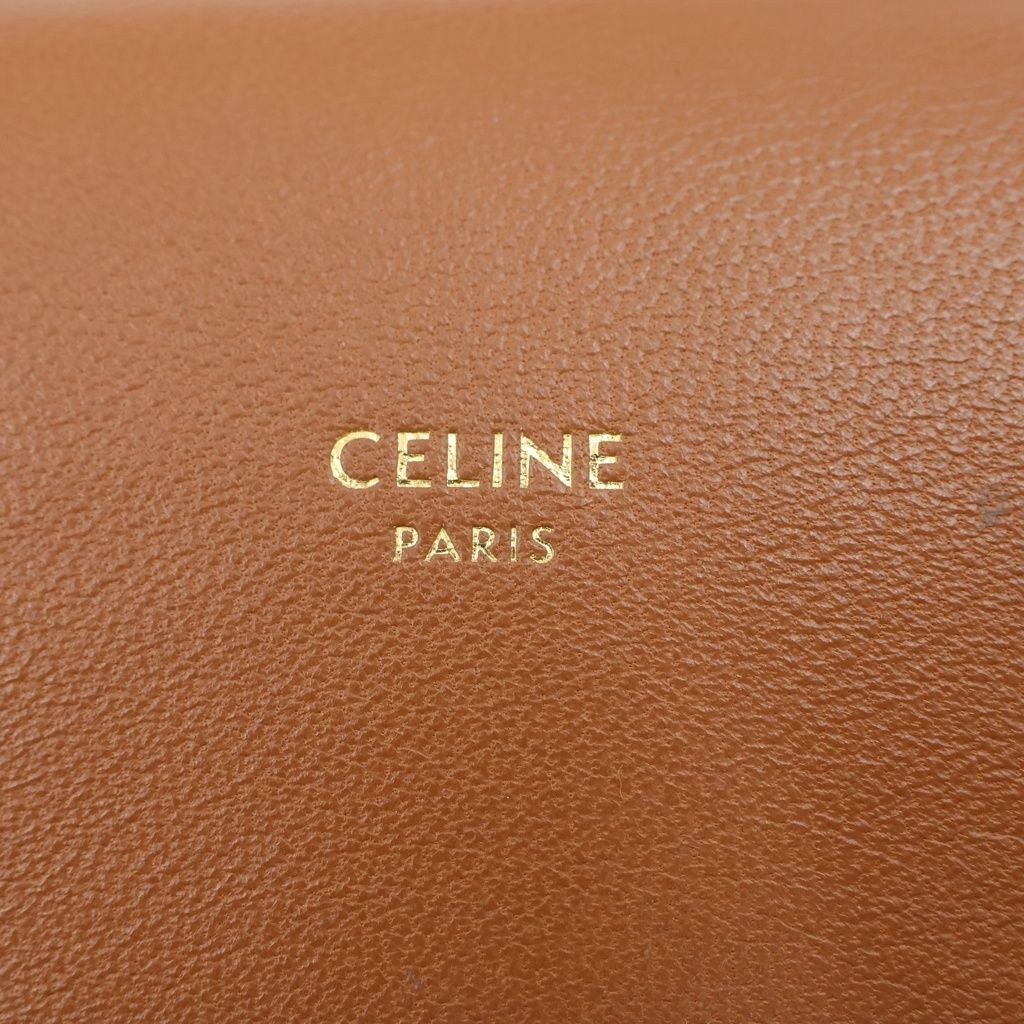 Celine Triomphe All Over Print Phone Pouch Shoulder Bag Brown White — view 6