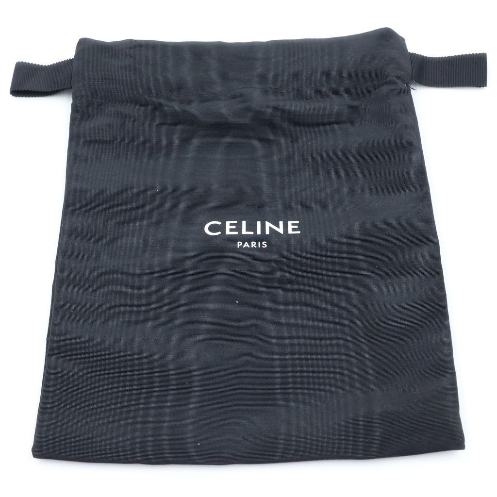 Celine Triomphe All Over Print Phone Pouch Shoulder Bag Brown White — view 8