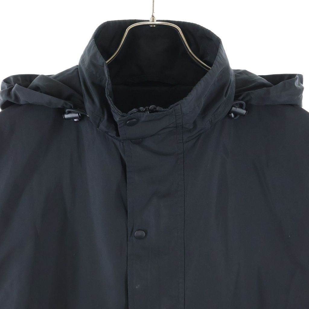 Balenciaga Nylon Jacket Black with Back Logo Print Drawstring — view 3