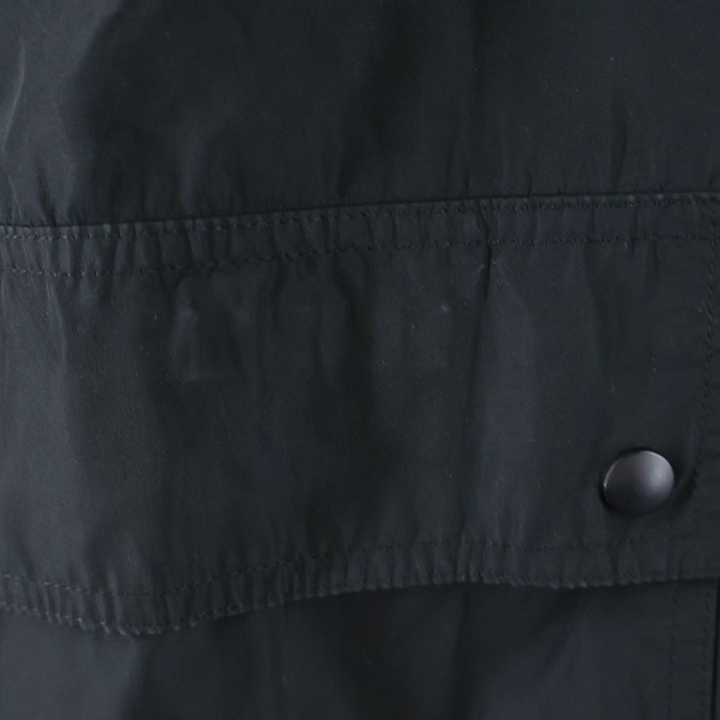 Balenciaga Nylon Jacket Black with Back Logo Print Drawstring — view 5