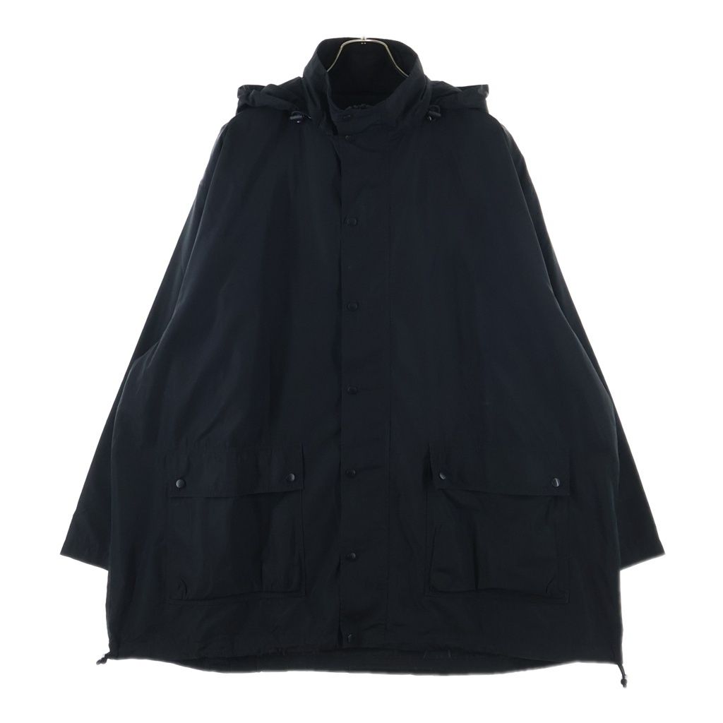 Balenciaga Nylon Jacket Black with Back Logo Print Drawstring — view 2