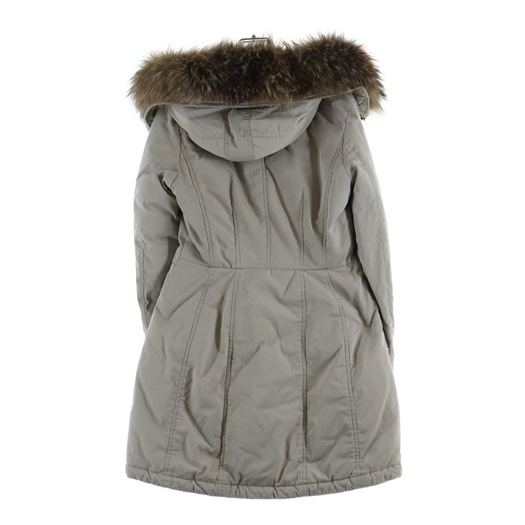 Moncler Aredhel Fox Fur Down Coat Beige — view 2